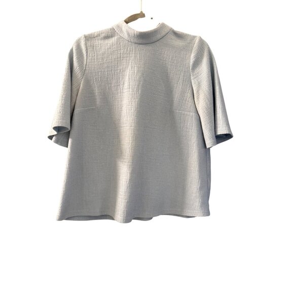 Current Air Womens Light Blue Textured Tie-Back Top S - Picture 1 of 6